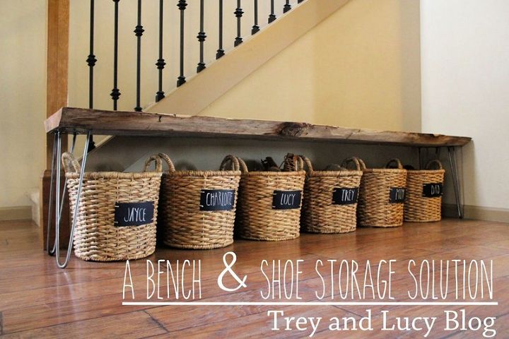 A Bench Shoe Storage DIY