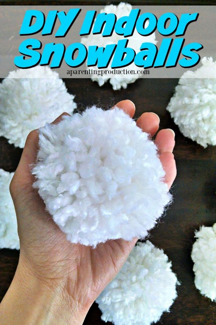 Craft For Kids DIY Indoor Snowballs