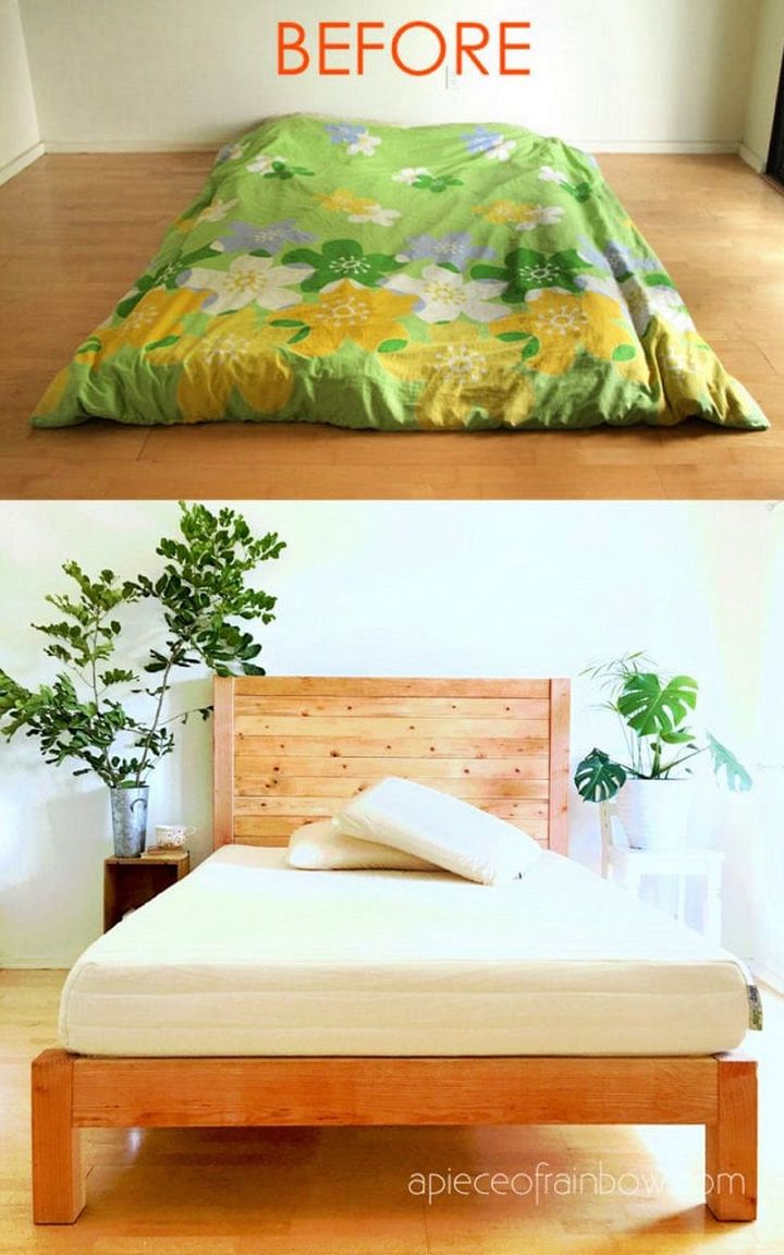 30 Comfortable Diy Bed Frame Ideas, How To Make Your Own Bed Frame Out Of Wood