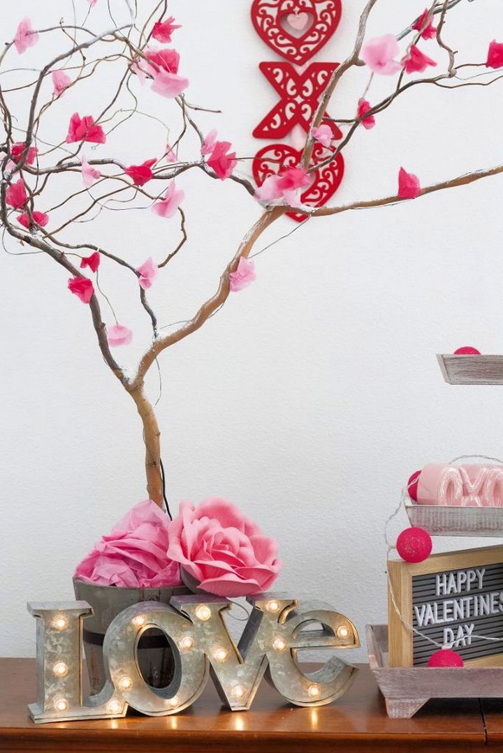 DIY Cherry Blossom Flower Tree