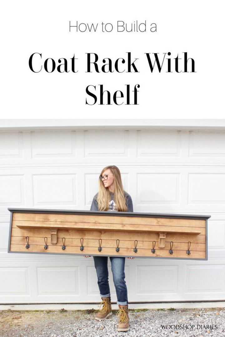 DIY Coat Rack With Shelf