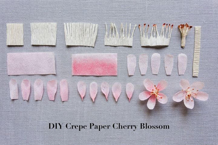 DIY Crepe Paper Cherry Blossom Tutorial