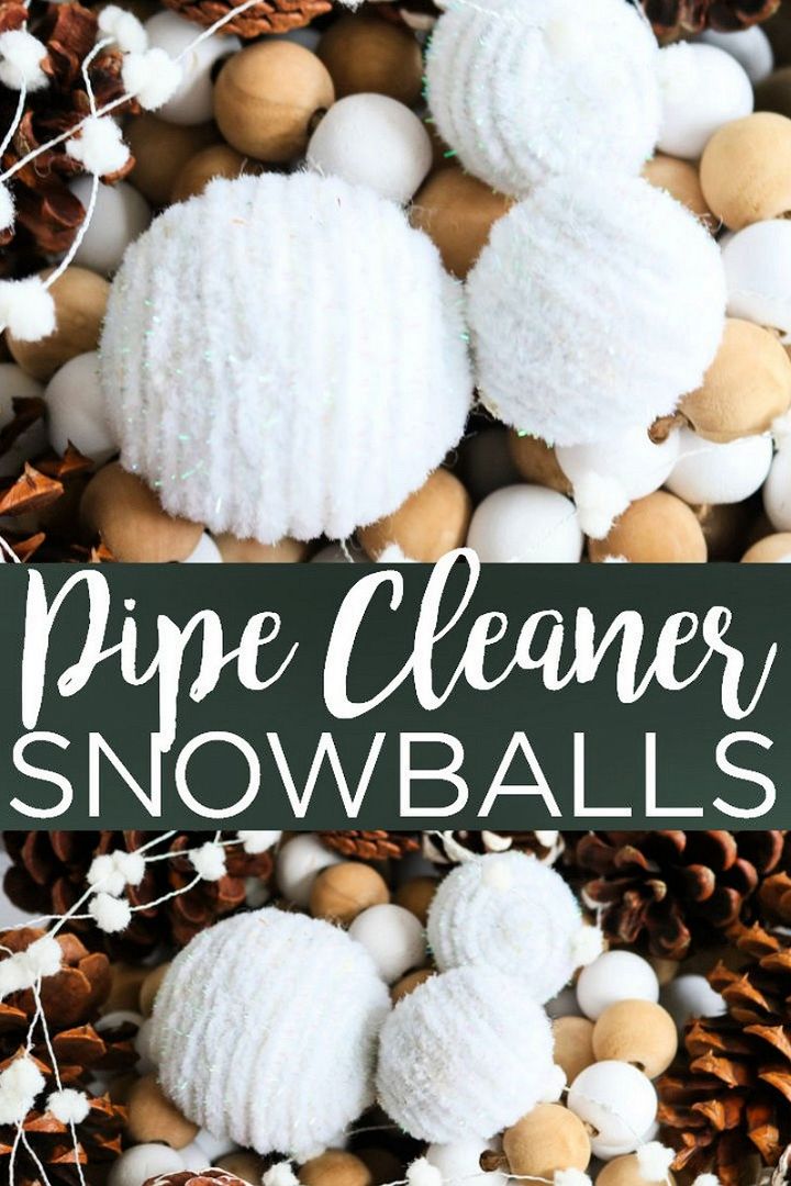 DIY Fake Snowballs with Pipe Cleaners