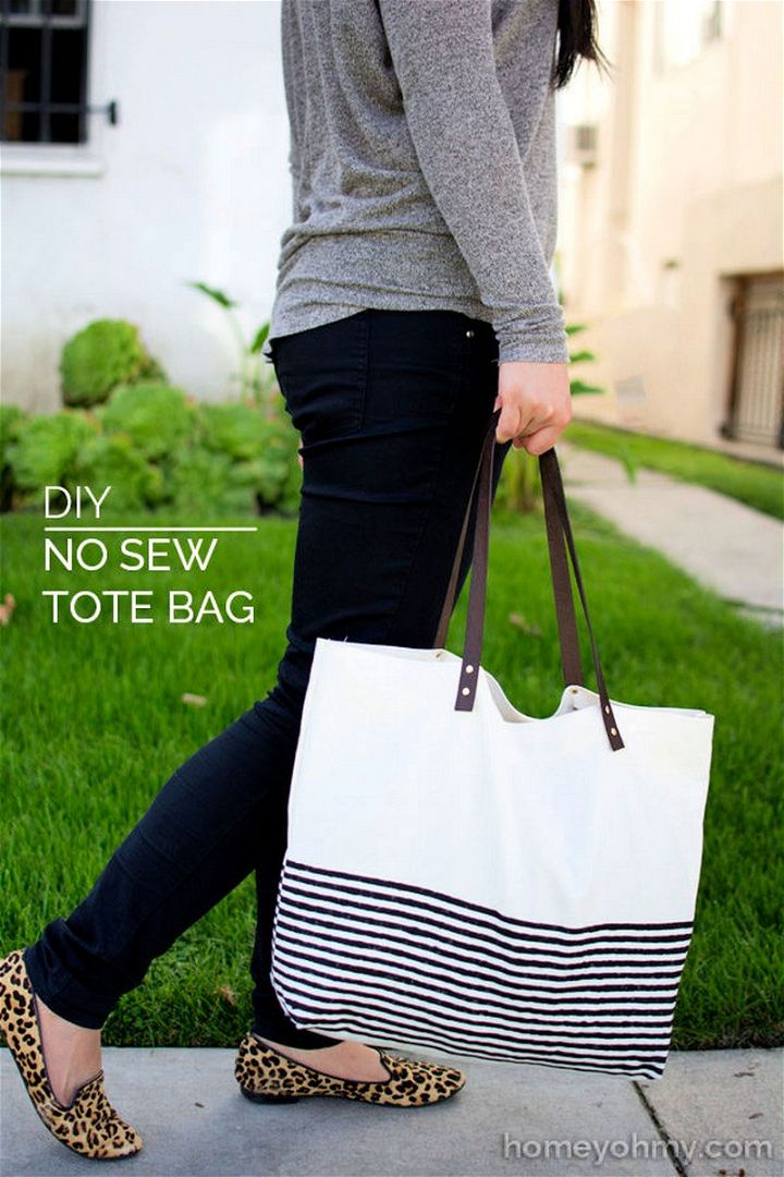 DIY No Sew Tote Bag