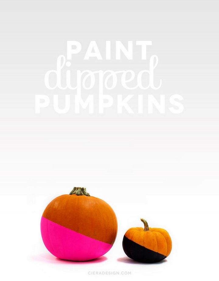 DIY Paint Dipped Pumpkins