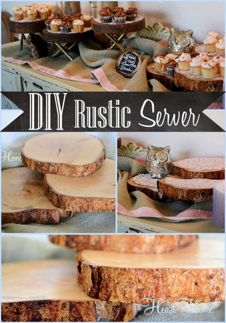 DIY Rustic Cupcake Stand