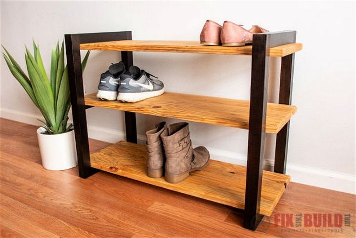 DIY Shoe Rack with a Shou Shugi Ban Finish