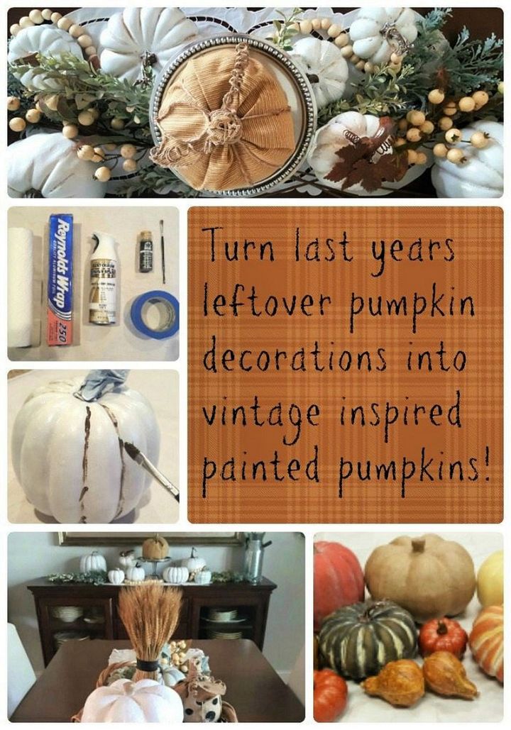 DIY Vintage Inspired Painted Pumpkins