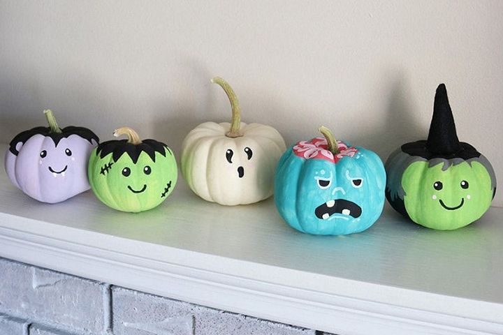 Easy Painted Pumpkins How To Paint Simple Monster Faces