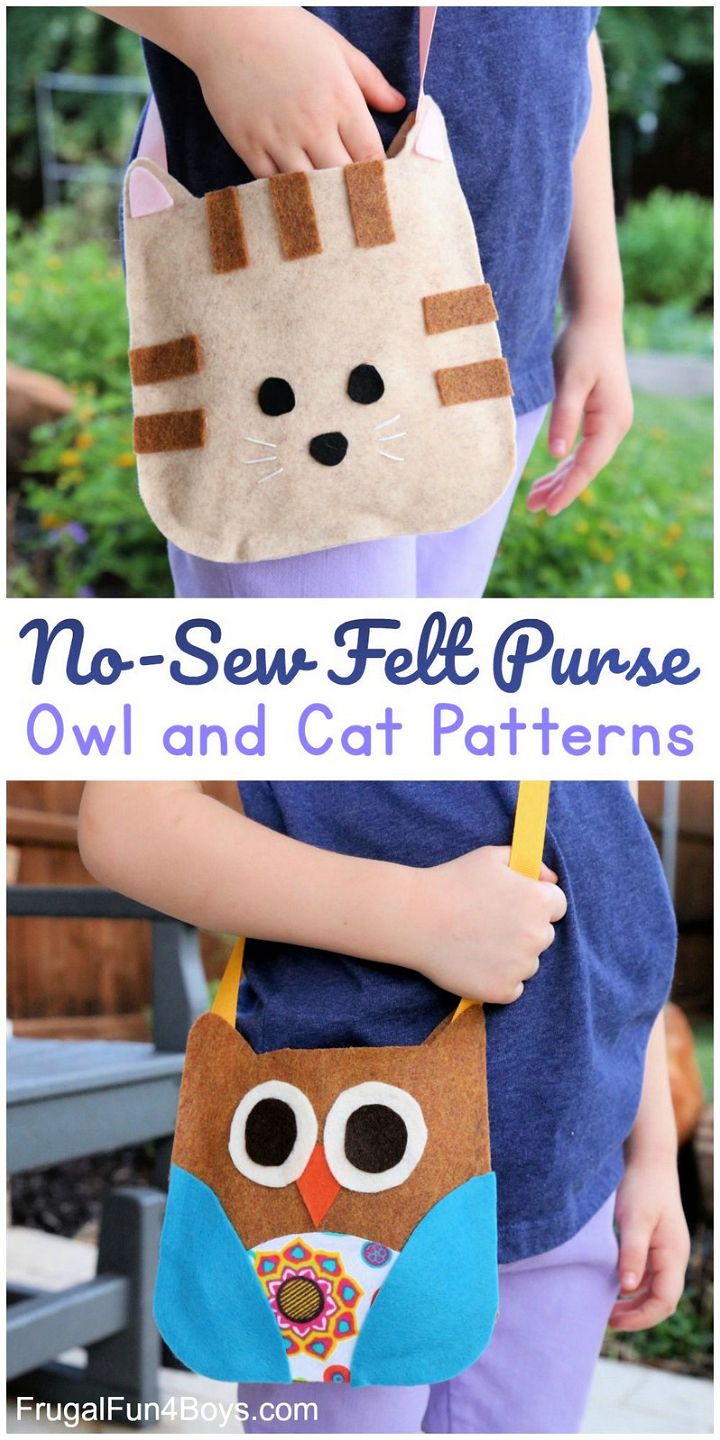 Felt Craft Patterns for an Adorable No Sew Purse