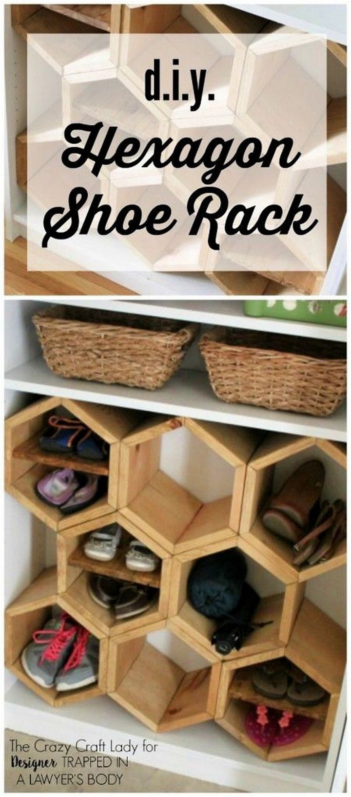 Hexagon DIY Shoe Rack