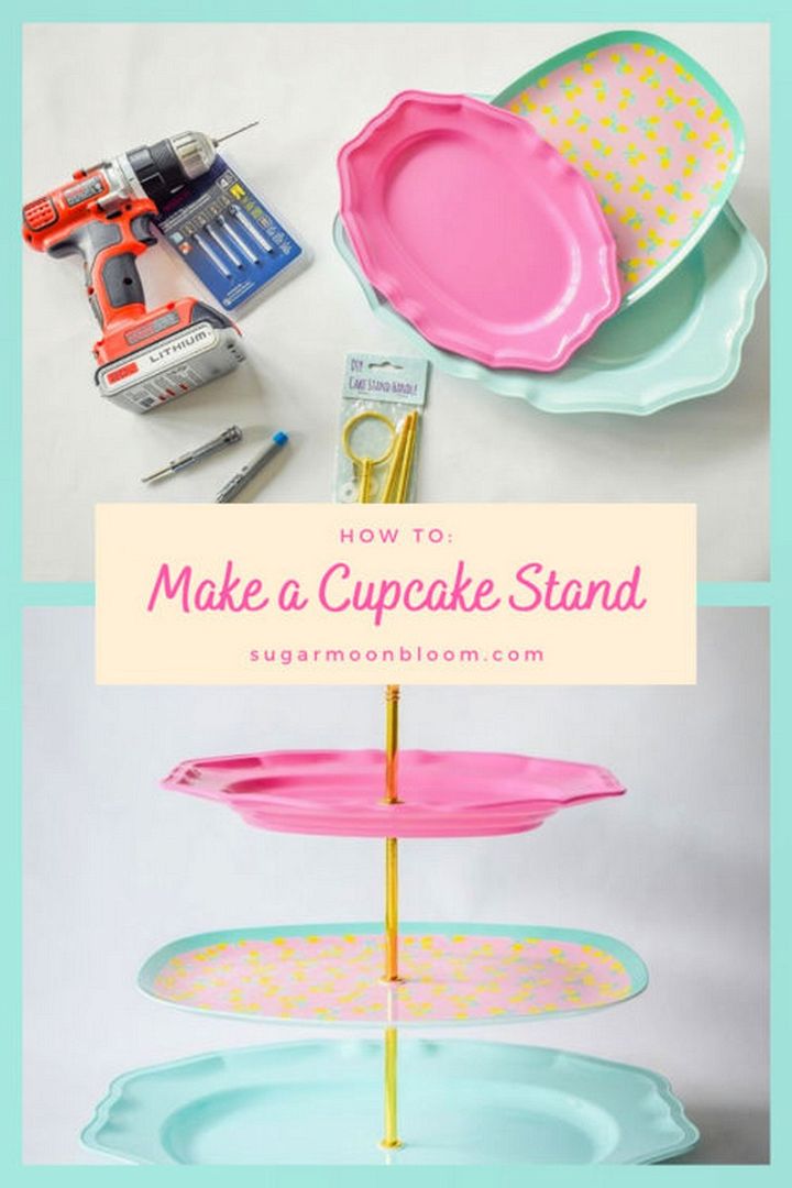 How To DIY A Colorful Cupcake Stand