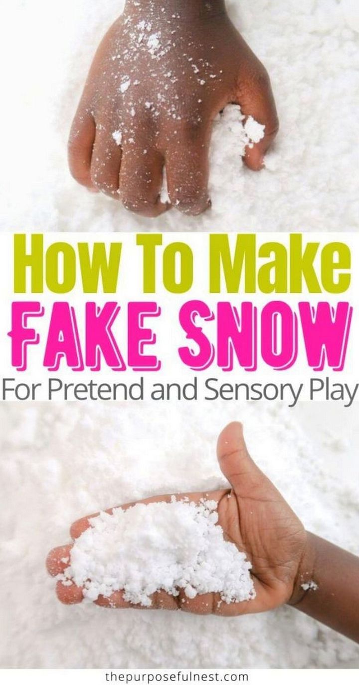 How To Make Fake Snow For Pretend Play