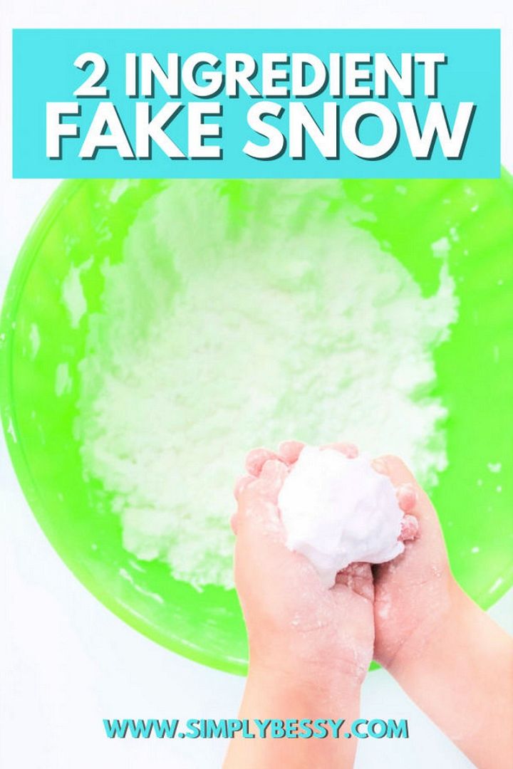 How to Make Fake Snow Using Only 2 Ingredients