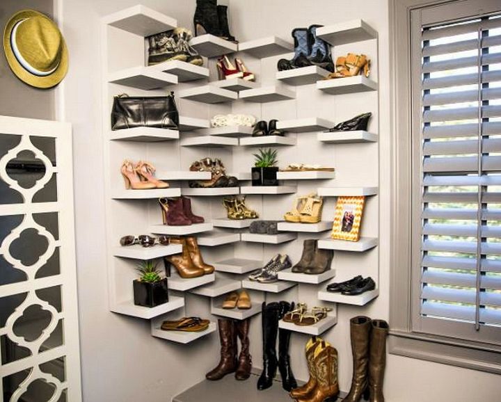 How to Make Shoe Storage Display Shelves