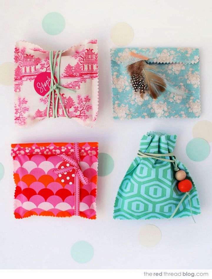 Make Gorgeous No sew Fabric Gift Bags