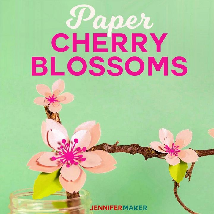 Make Paper Cherry Blossom Flowers For Spring