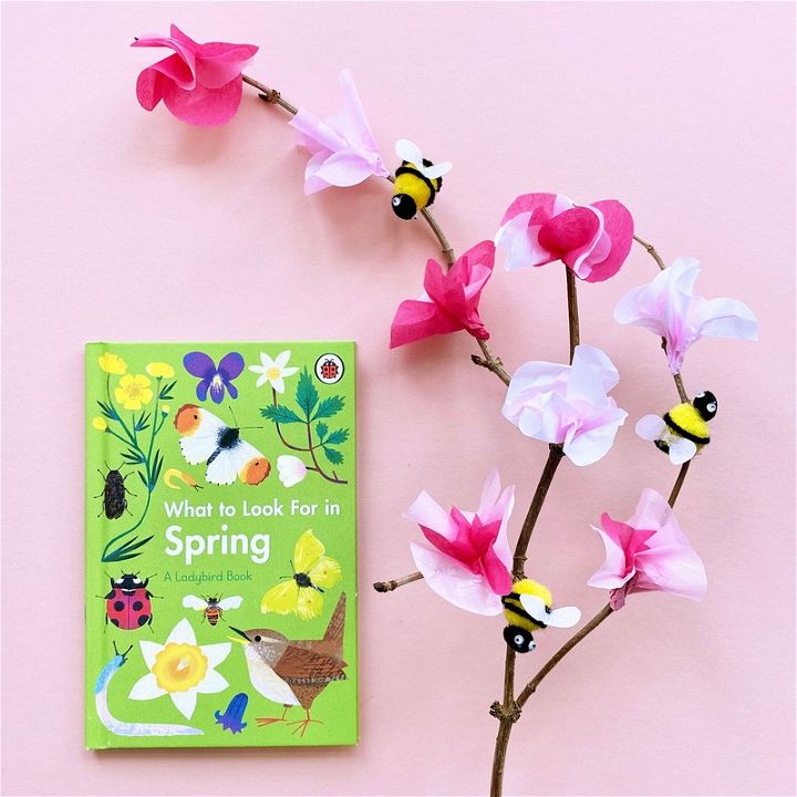Make Your Own Cherry Blossom And Bumblebee Decorations For Spring