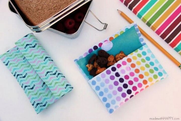 No Sew Reusable Snack Bags