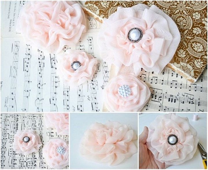 Ruffle Chiffon Flower DIY