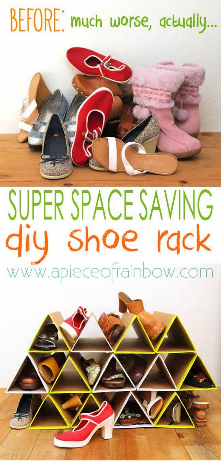 Super Space Saving DIY Shoe Rack