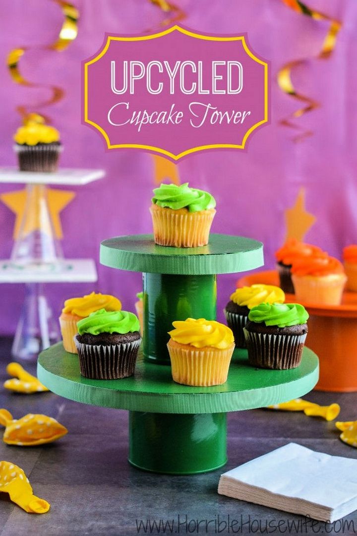 Upcycled Cupcake Tower