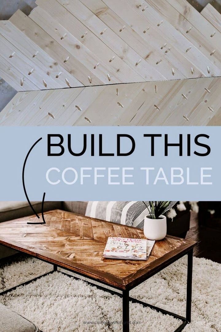 30 DIY Herringbone Coffee Tabletop