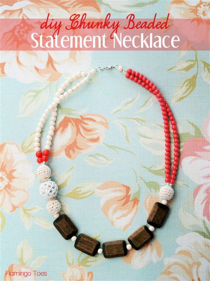 Best DIY Chunky Beaded Statement Necklace