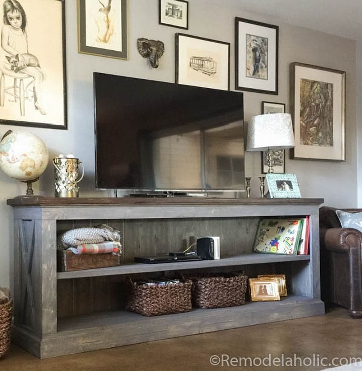 Build A Farmhouse TV Console Sideboard