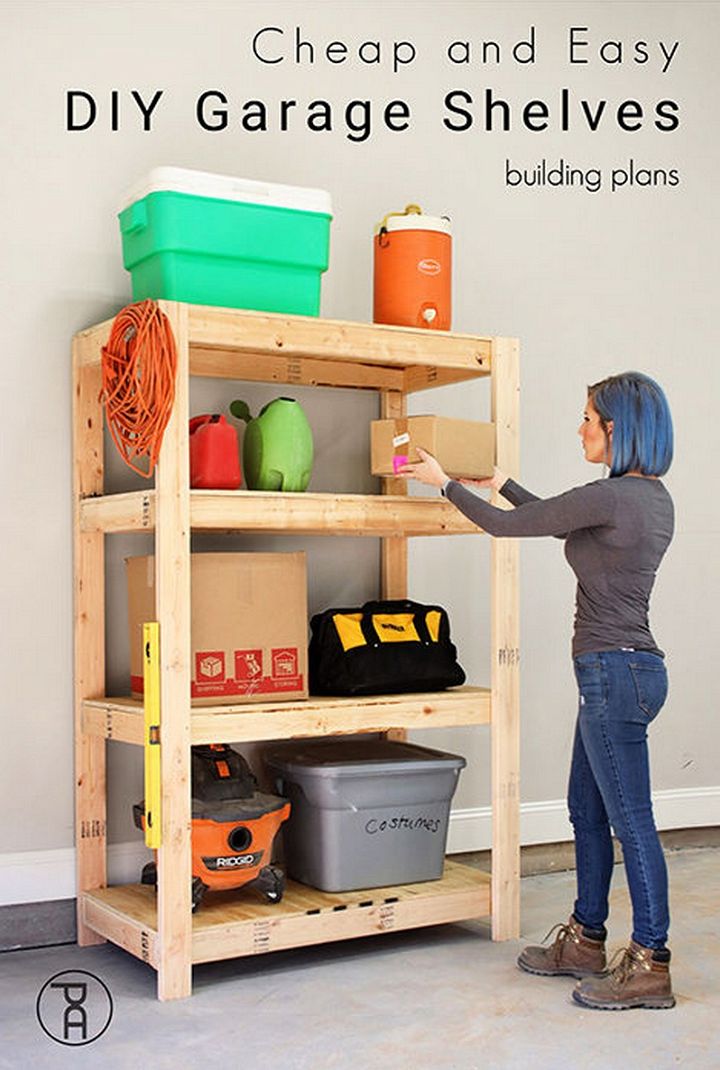 Cheap and Easy DIY Garage Shelves Building Plans