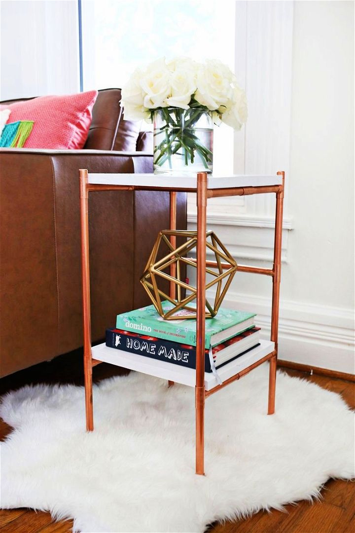 Copper Pipe Side Table DIY