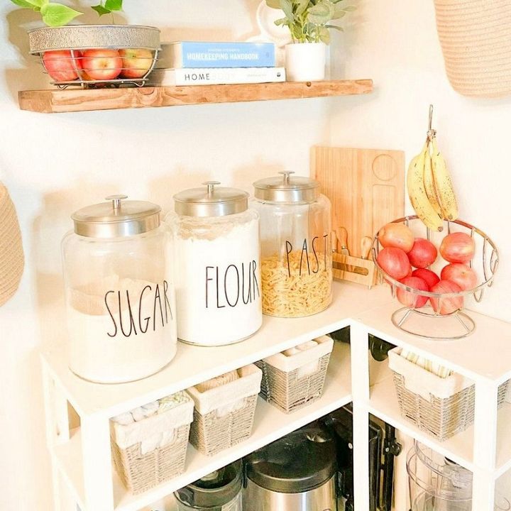 Corner DIY Pantry Shelves