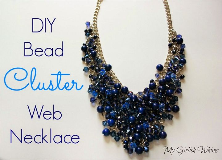 DIY Bead Cluster Web Necklace