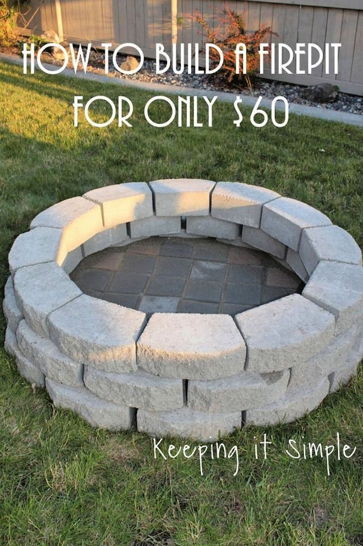 DIY Easy Fire Pit With Pavers