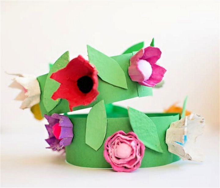 DIY Egg Carton Flower Crown