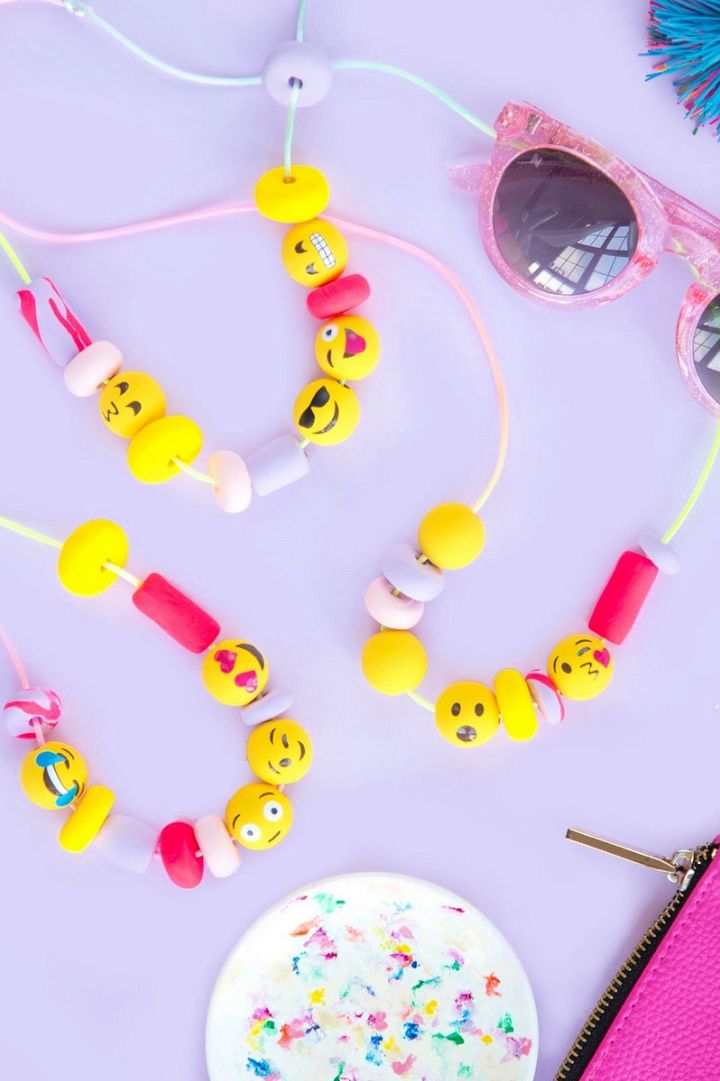 DIY Emoji Beaded Necklace