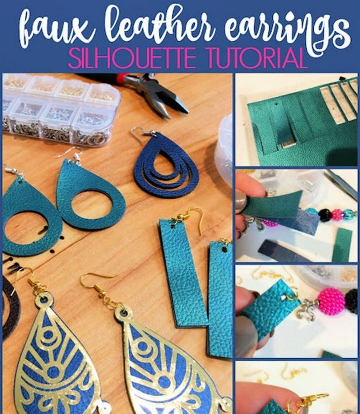 DIY Faux Leather Earrings Start To Finish