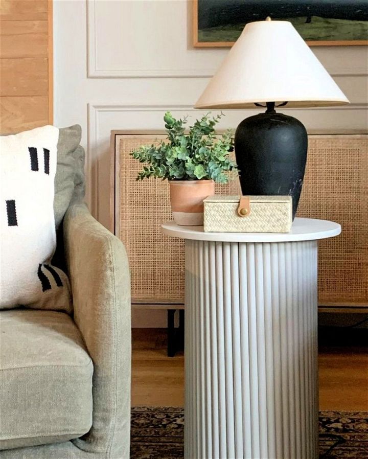DIY Fluted Side Table