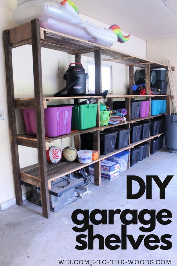 DIY Garage Shelving With Reclaimed Wood