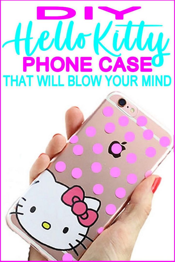 DIY Hello Kitty Phone Case