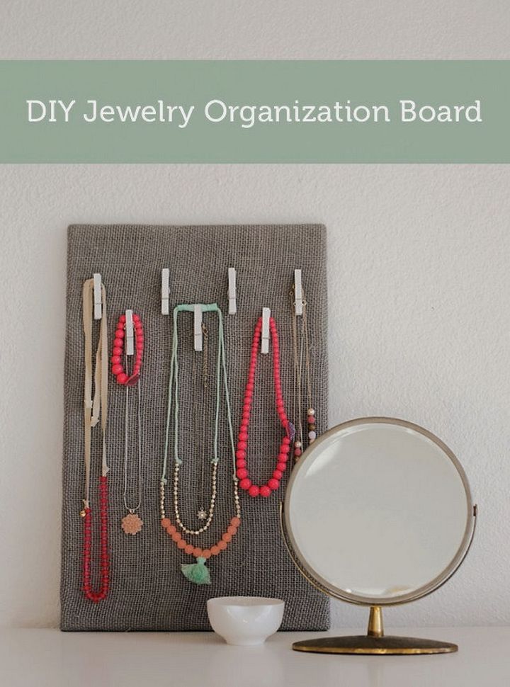 DIY Jewelry Organization Board