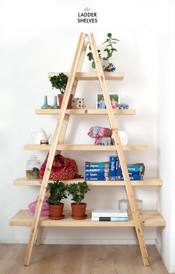 DIY Ladder Shelves 1