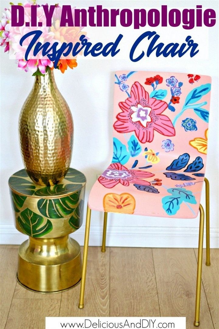 DIY Painted Anthropologie Inspired Chair