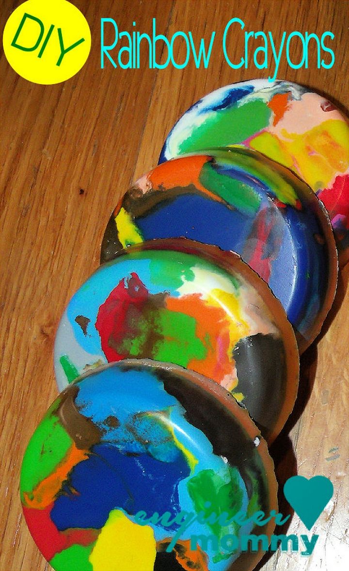 DIY Rainbow Crayon Discs