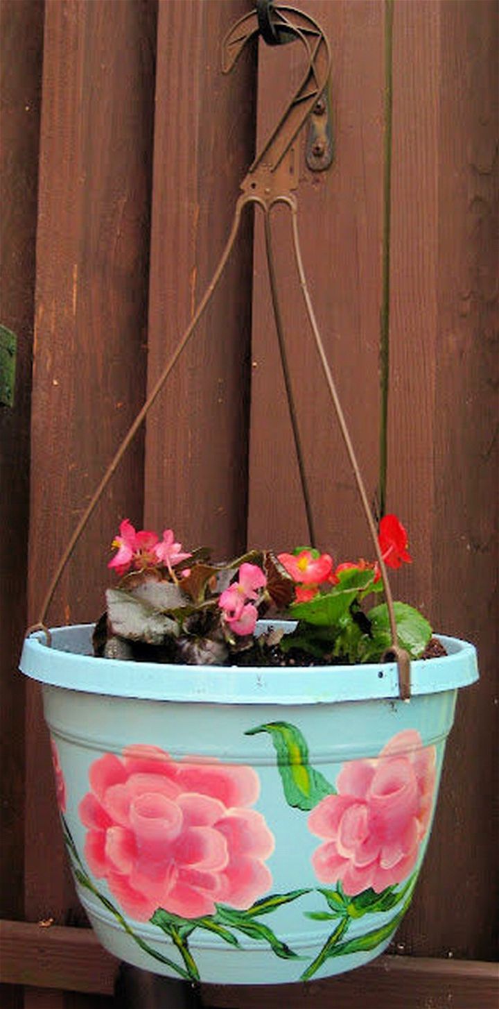 DIY Rosy Flower Pots