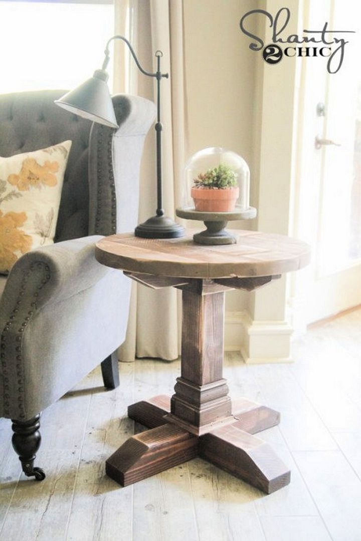 DIY Round Side Table