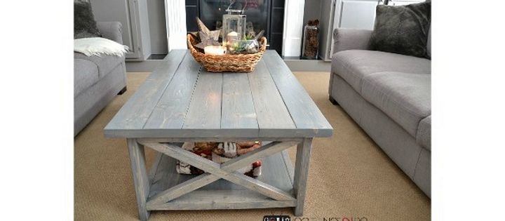 DIY Rustic X Coffee Table