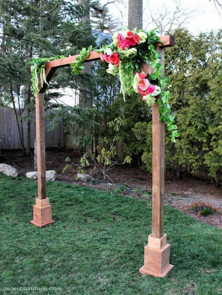 DIY Self Standing Wood Arch