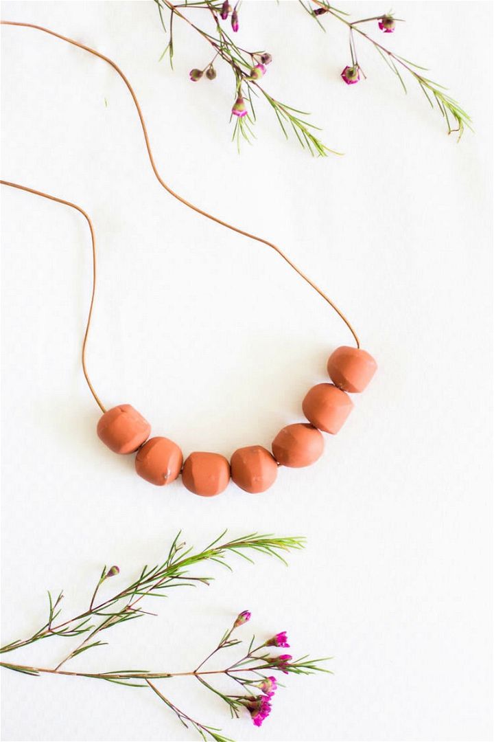 DIY Simple Clay Bead Necklace