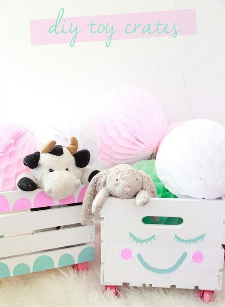 DIY Toy Storage Crates Nursery